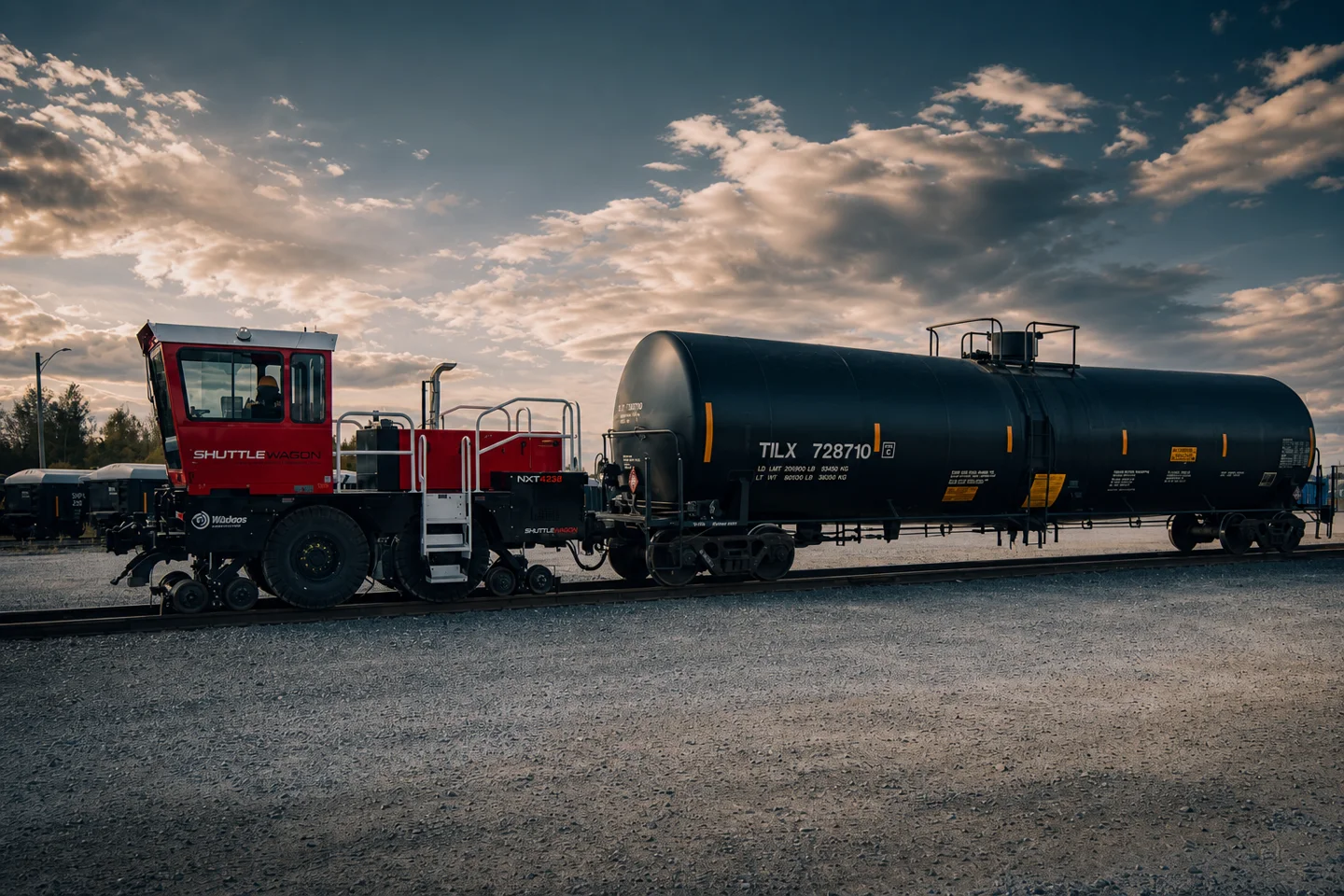 Editorial view of the TransRail rail logistics operation in Val-d'Or