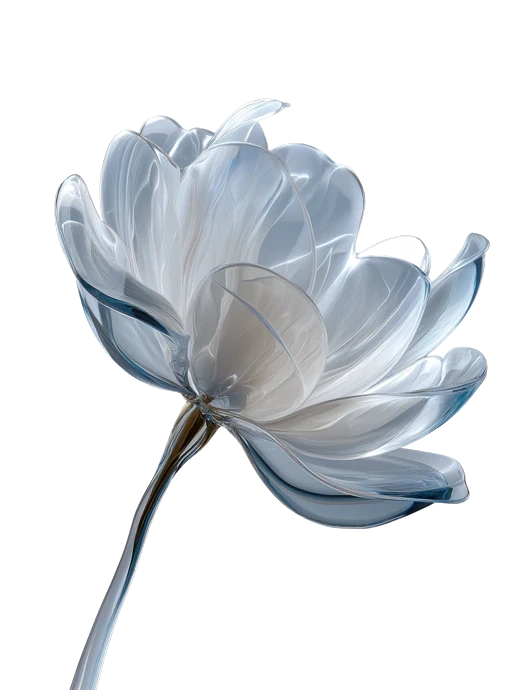 White crystal flower detail